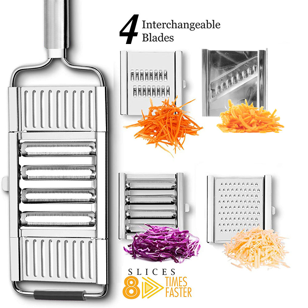 Pro-Series Multi-Blade Mandoline Slicer - Heavy Duty Stainless Steel Vegetable & Fruit Grater