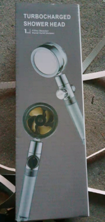 Shower Head Water Saving Flow 360 Degrees Rotating With Small Fan ABS Rain High Pressure Spray Nozzle Bathroom Accessories