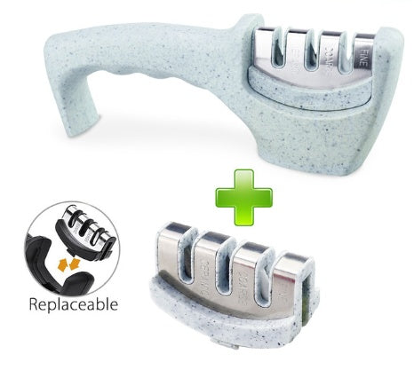 Pro-Grip 3-Stage Diamond Knife Sharpener - Professional Tungsten Steel Sharpening Tool