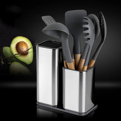 3-in-1  Knife Holder & Drying Rack - Modern Space-Saving Kitchen Storage